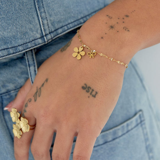 Armband Floral Bowlicious goud