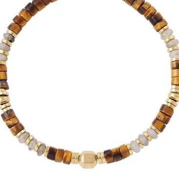Armband Gekleurde steentjes goud