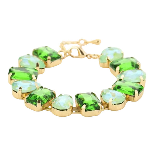 Armband Gem Stone goud groen sfeer