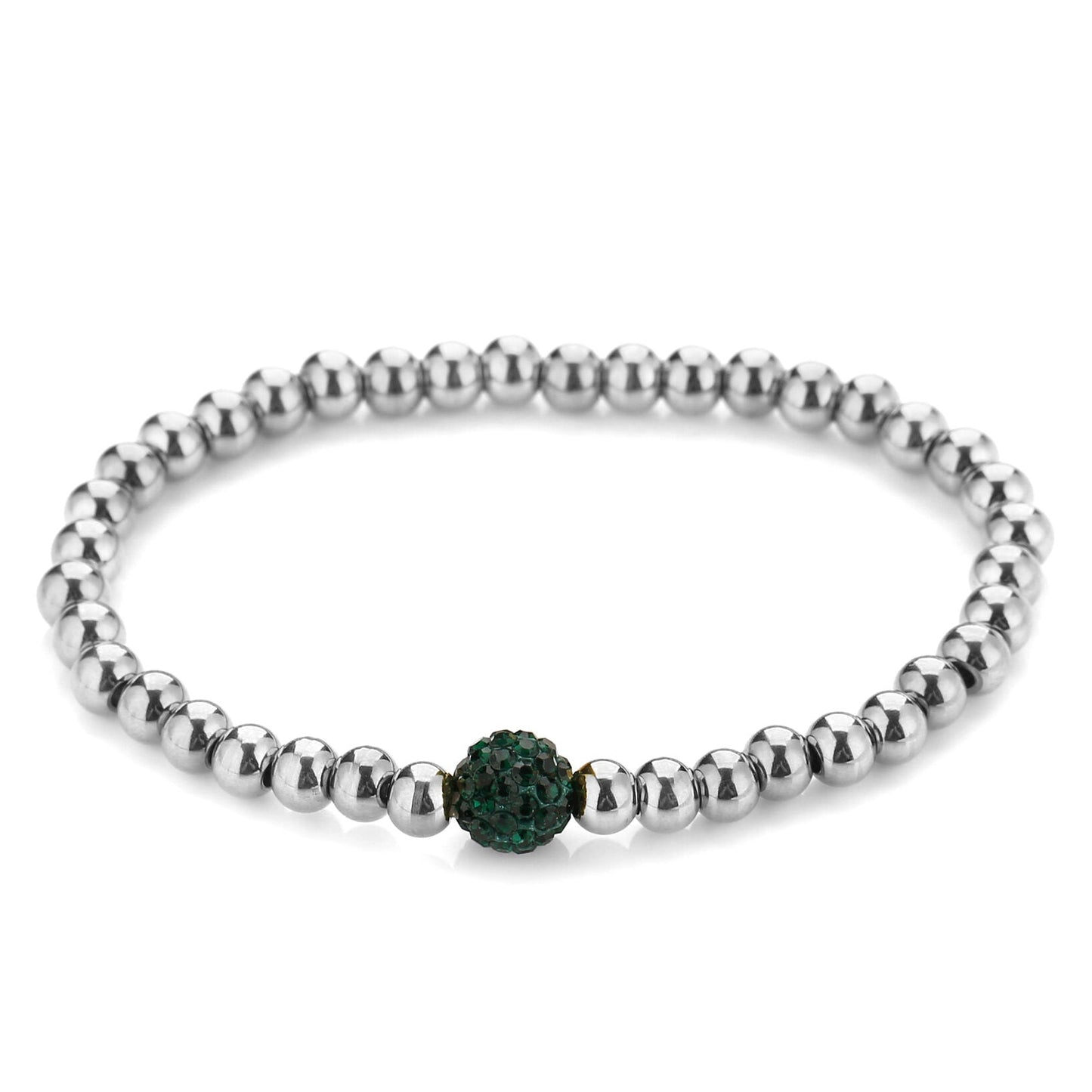 Armband Canon Balls Shambala zilver groen