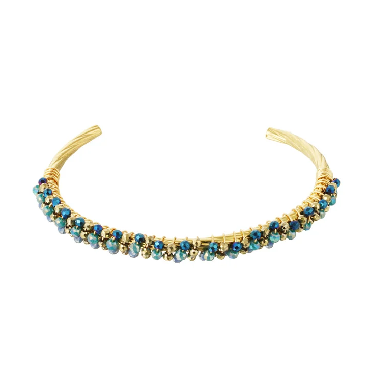 Armband Fiesta goud blauw