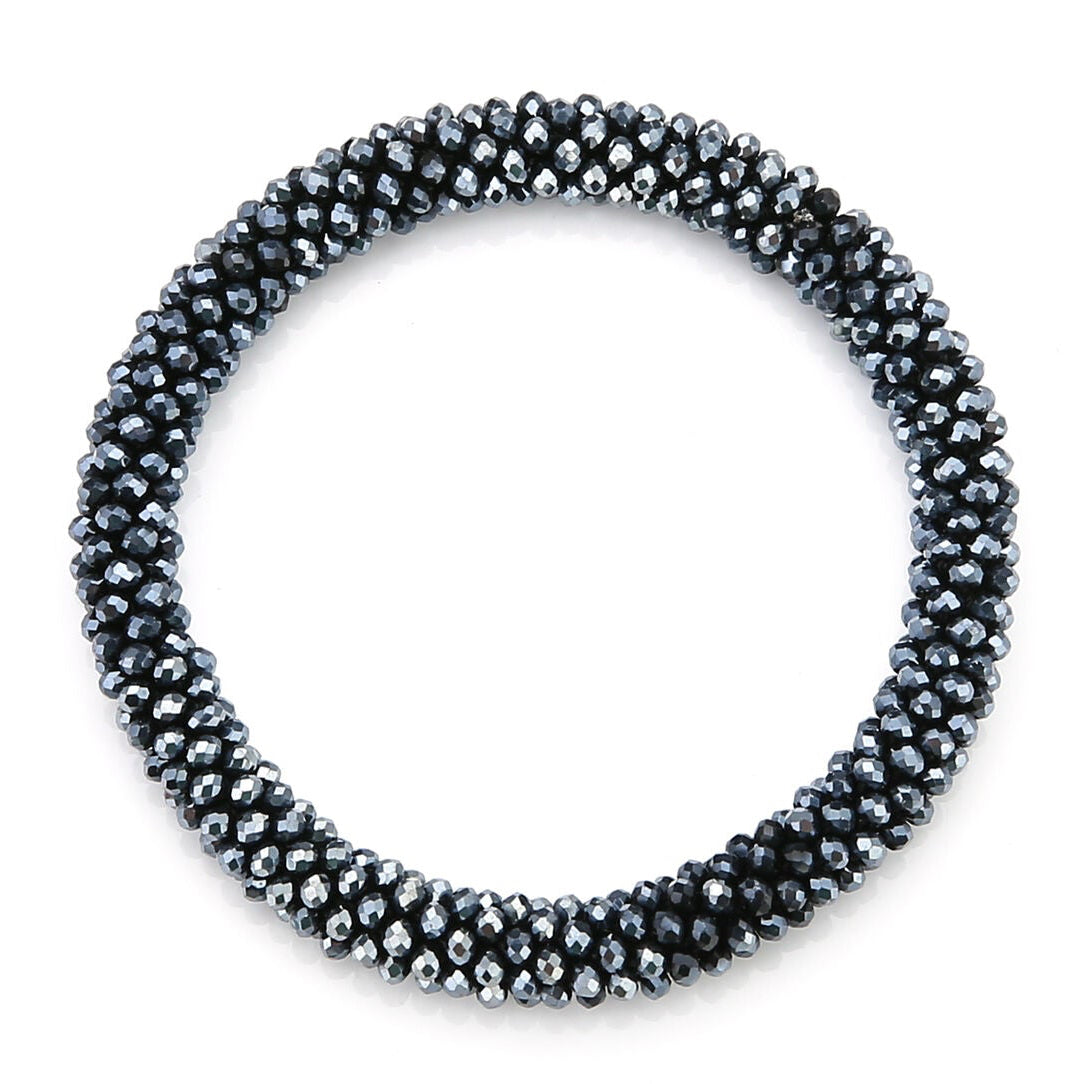 Armband Kralen Strass donkerblauw