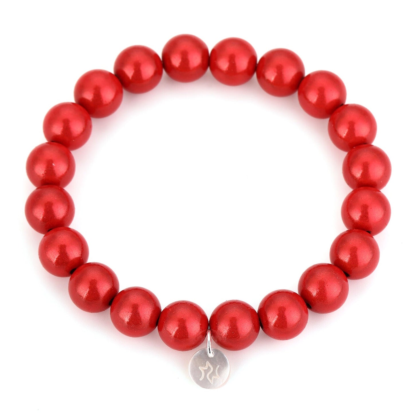 Armband Kralen neon rood