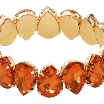 Armband glaskralen oranje