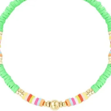 Armband kralen Hematiet multi groen