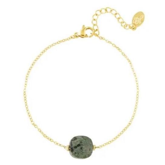 Armband met Steen goud donkergroen