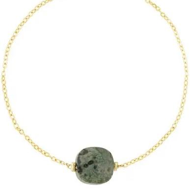 Armband met Steen goud donkergroen