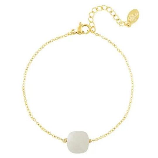 Armband met Steen goud wit