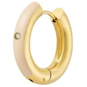 Creolen Gekleurd met Steentje goud beige