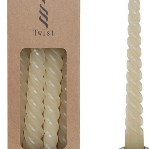 Dinerkaars Twisted set-van-4 crème 2x2x19cm