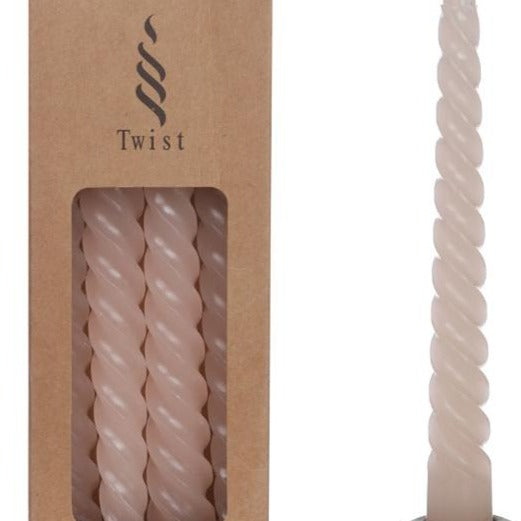 Dinerkaars Twisted set-van-4 roze 2x2x19cm