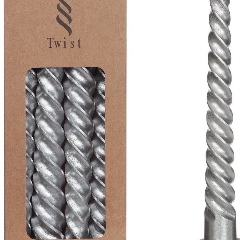 Dinerkaars Twisted set-van-4 zilver 2x2x19cm