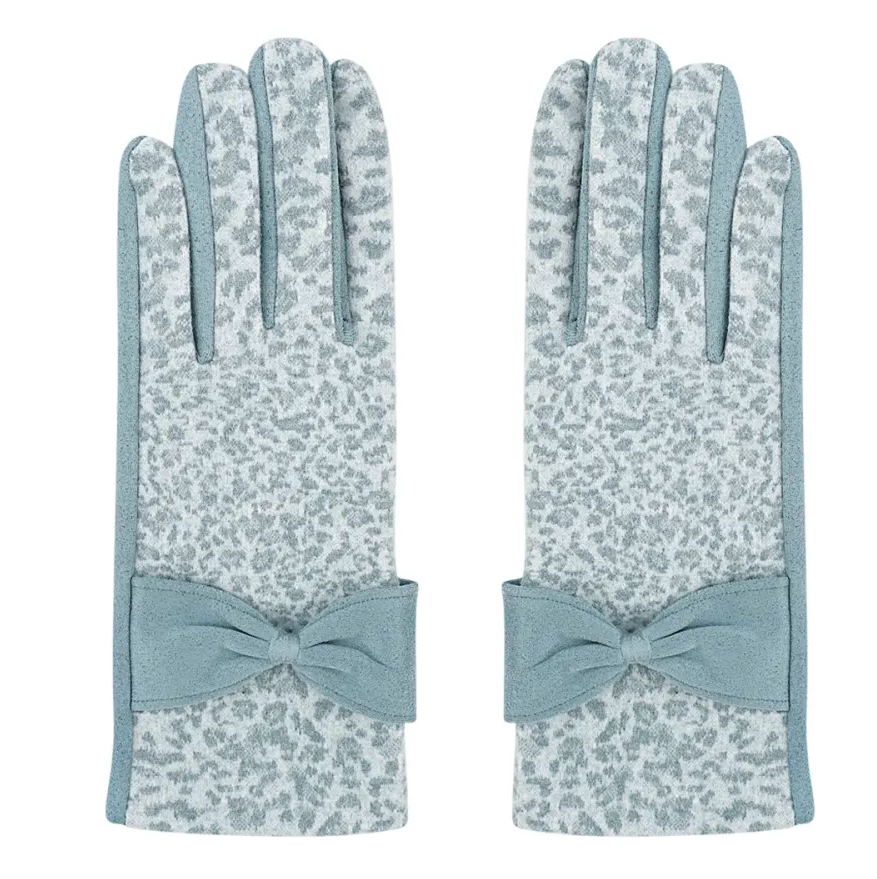 Handschoenen set-van-2 Leopard Chic blauw one-size
