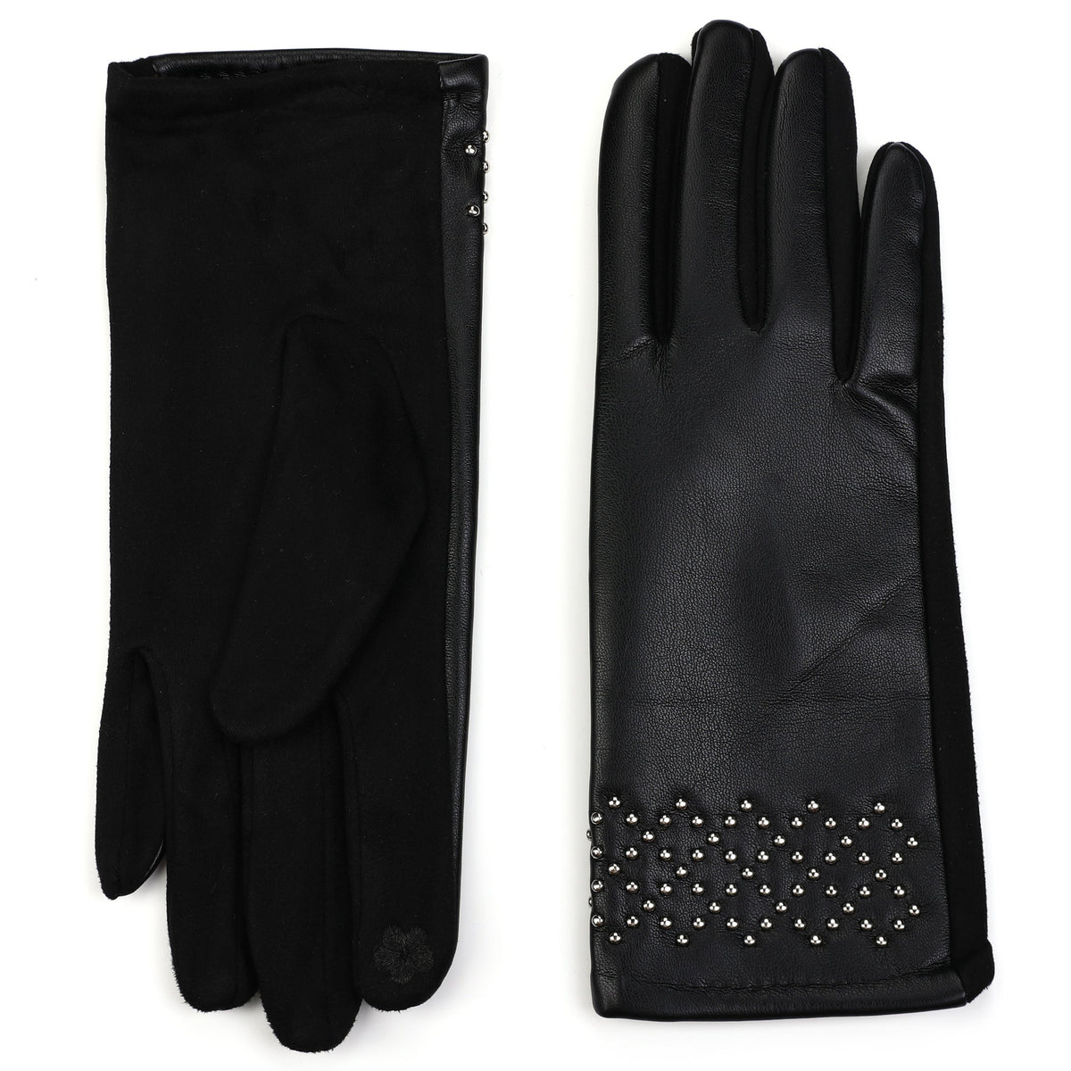 Handschoenen set-van-2 Studs zwart one-size