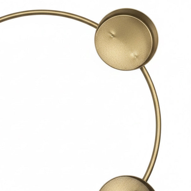 Kaarsenhouder 4 Theelicht goud 20x20cm