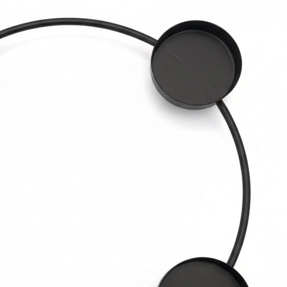 Kaarsenhouder 4 Theelicht zwart 20x20cm