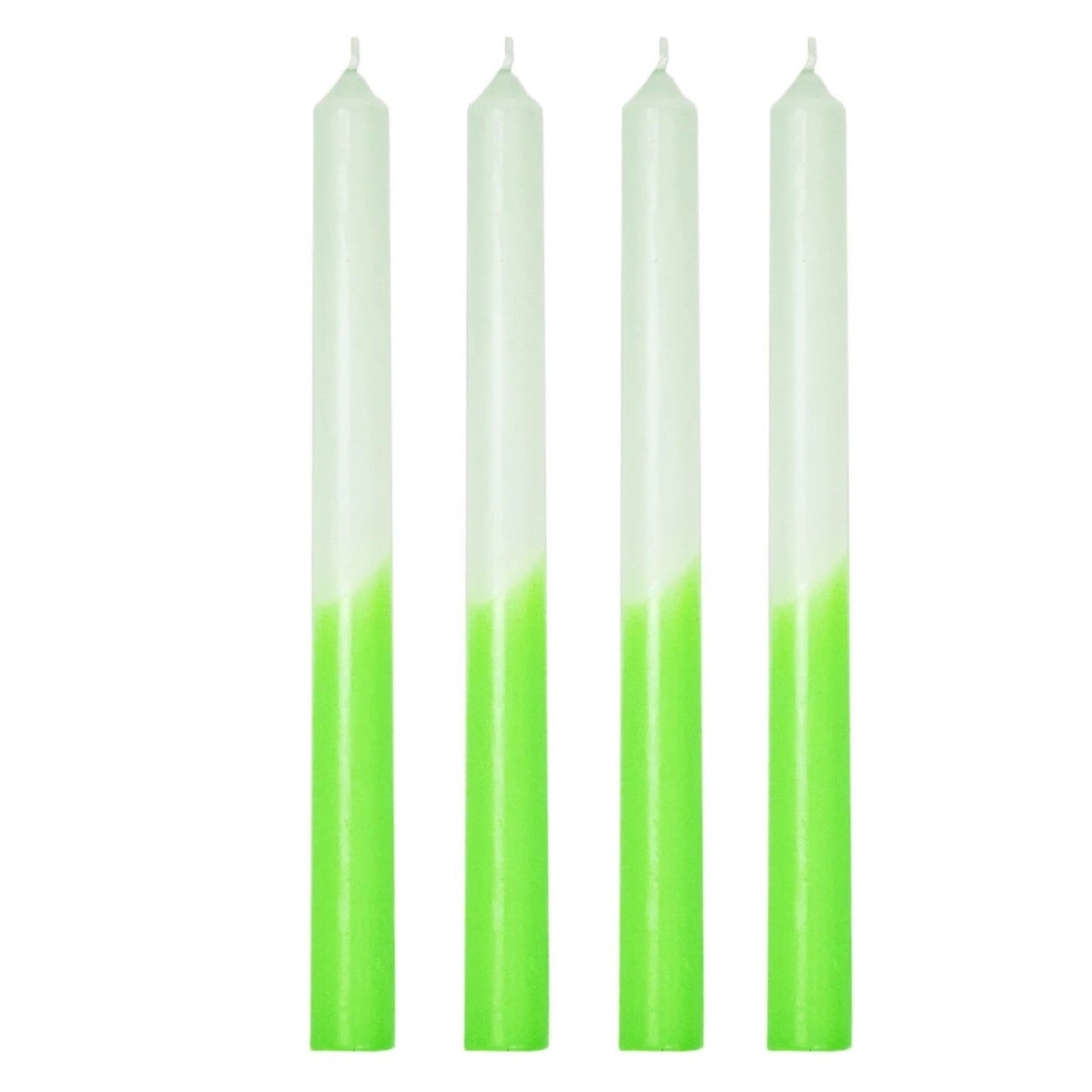 Kaarsen set-van-4 Dipdye groen 10x2,5x26cm