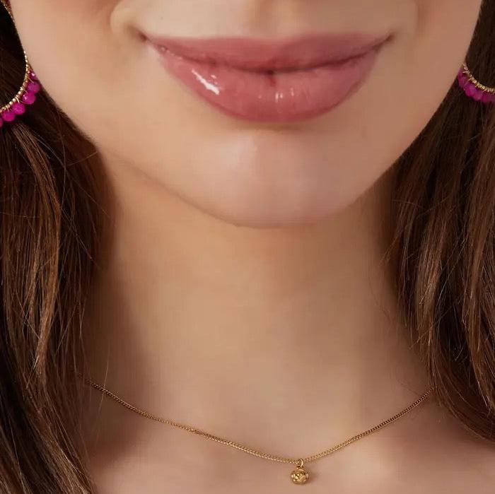 Ketting Bloemenbedel goud