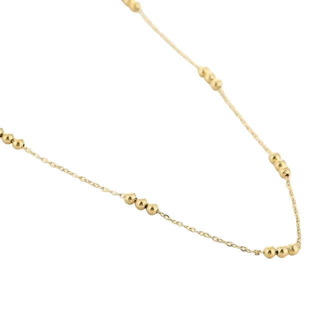 Ketting Dots goud liggend