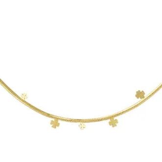 Ketting Klaver party goud