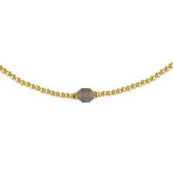 Ketting met kleurrijke steen goud