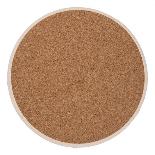 Onderzetter Vlinders Bloemen beige 16x16cm