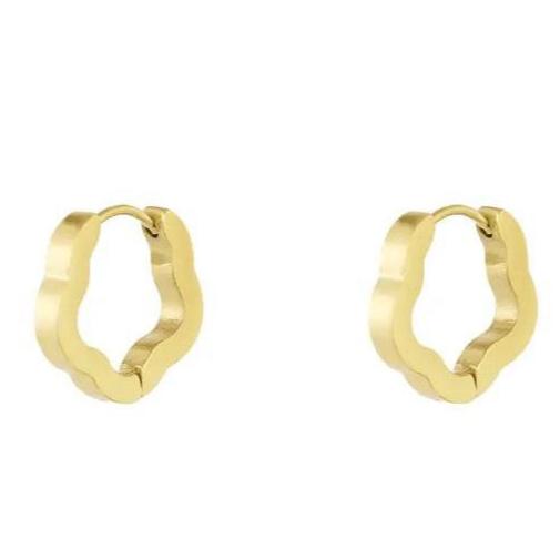 Oorbellen Basic Bloemvorm goud S