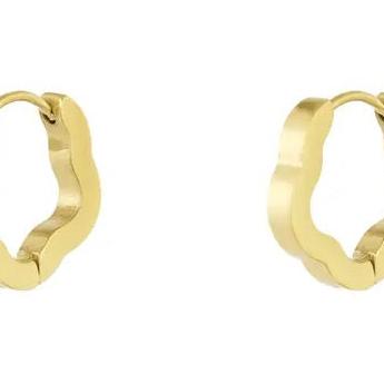 Oorbellen Basic Bloemvorm goud S