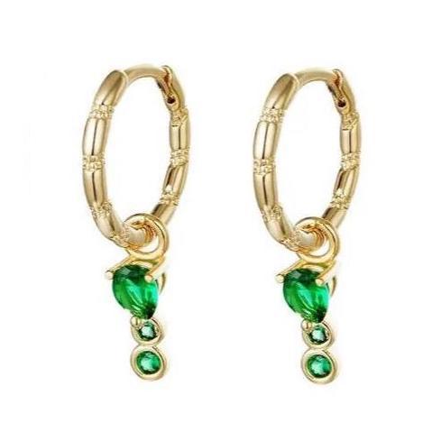 Oorbellen Britta groen