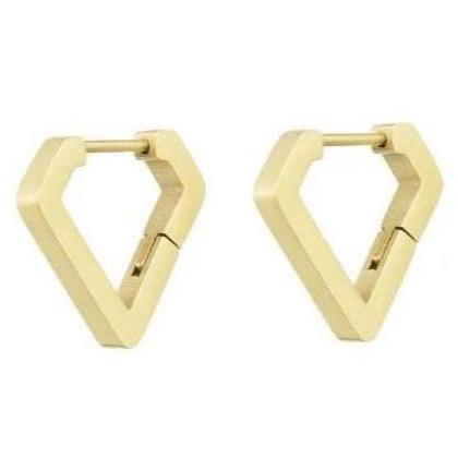 Oorbellen Diamantvorm goud S