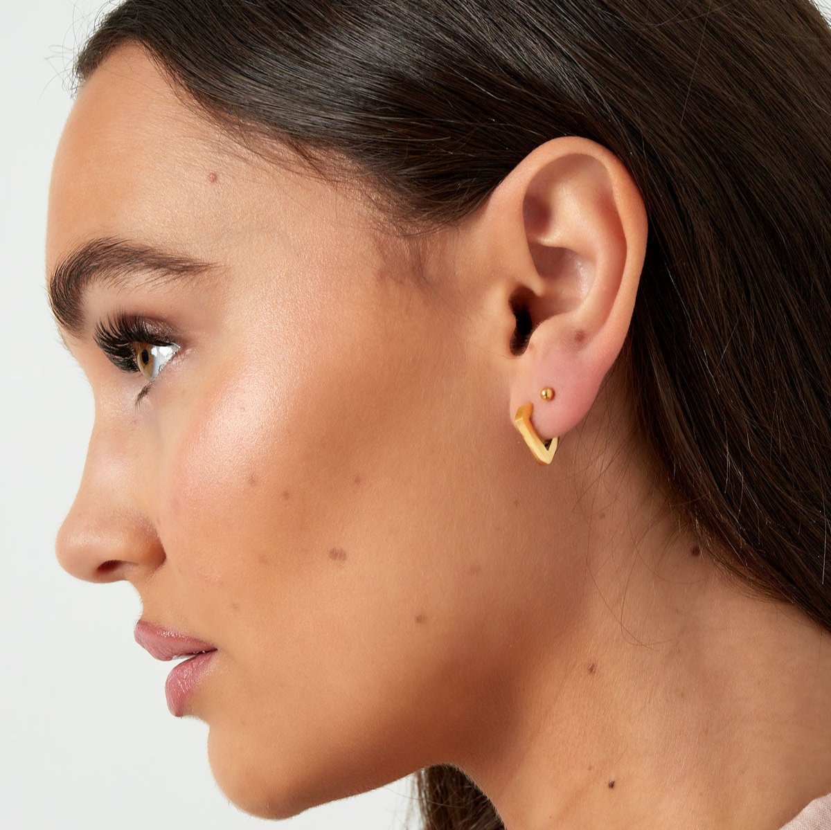 Oorbellen Diamantvorm goud S