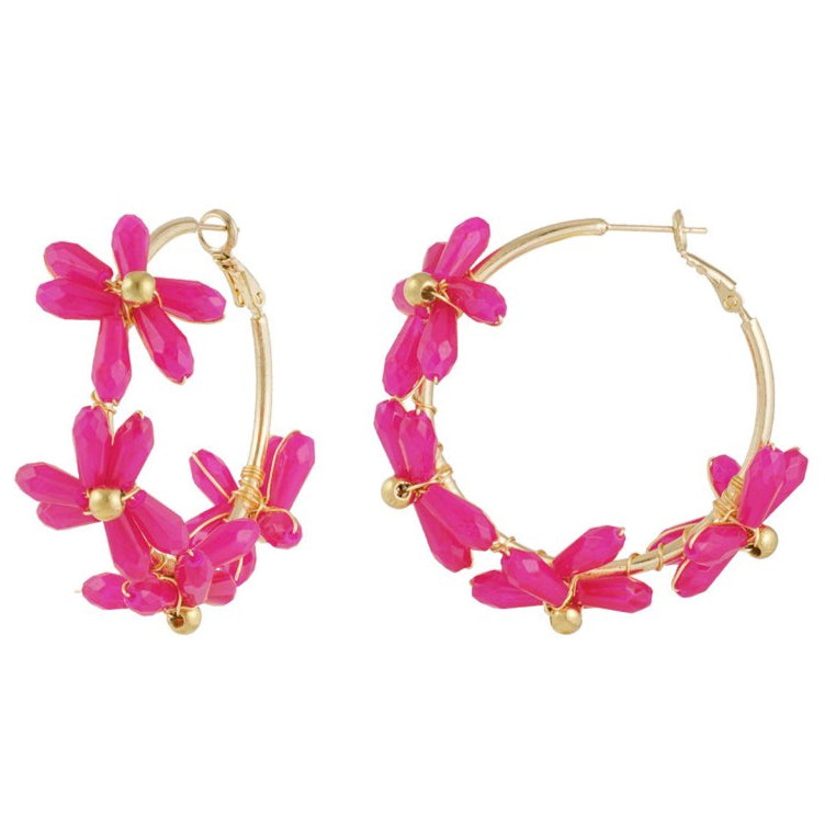 Oorbellen Flowering Rings fuchsia