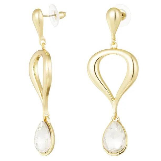 Oorbellen Klassiek met gekleurde hanger goud wit
