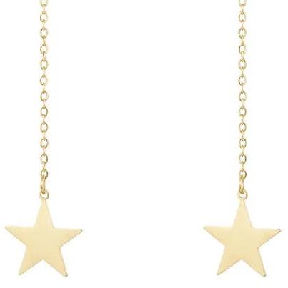 Oorbellen Lang Ster goud