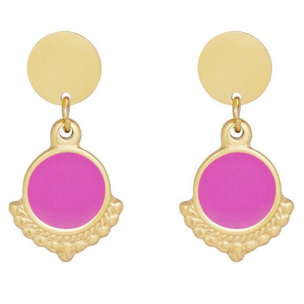 Oorbellen Sierlijk goud roze