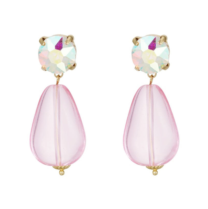 Oorbellen Wonderland goud roze