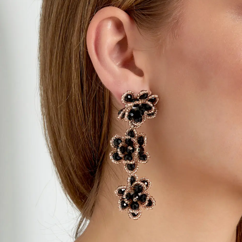 Oorbellen Blossom Spring zwart model