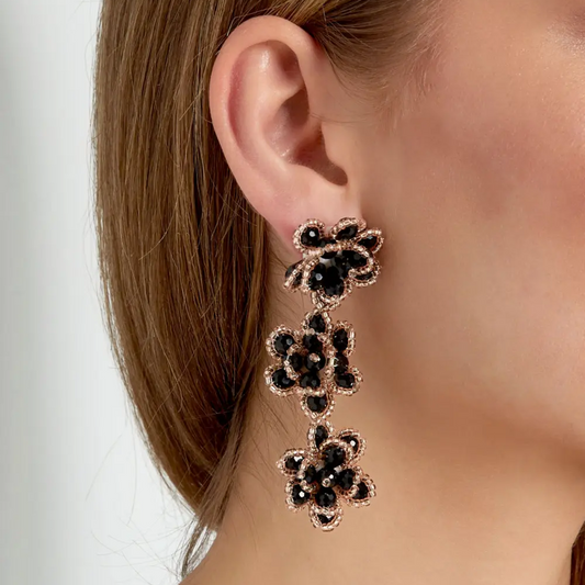 Oorbellen Blossom Spring zwart model