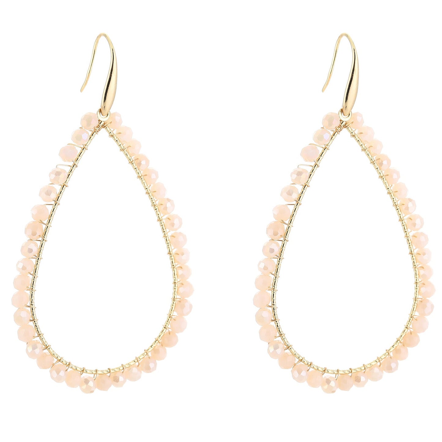 Oorbellen Druppel goud beige