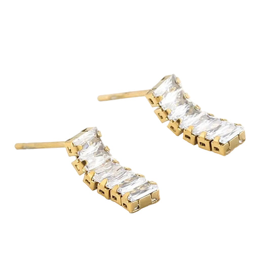 Oorbellen Glam goud liggend