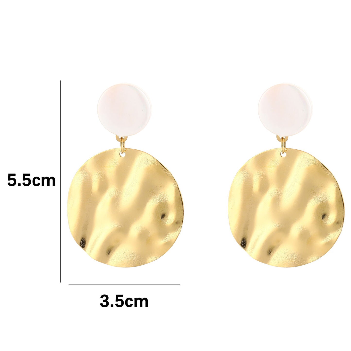 Oorbellen Parel goud wit maat