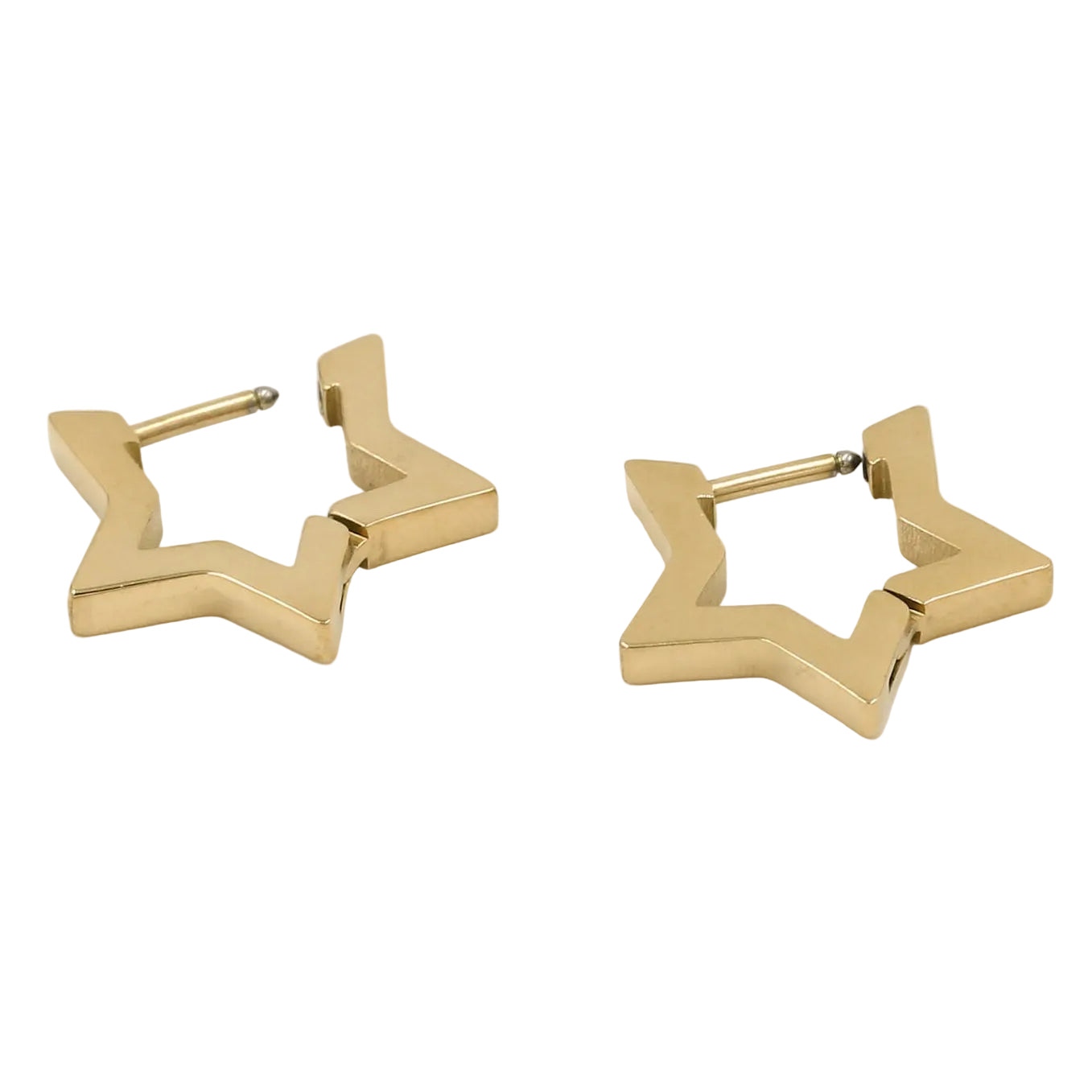 Oorbellen Star Shape goud liggend