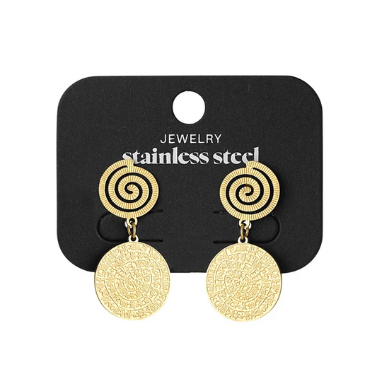 Oorbellen Swirl goud verpakking