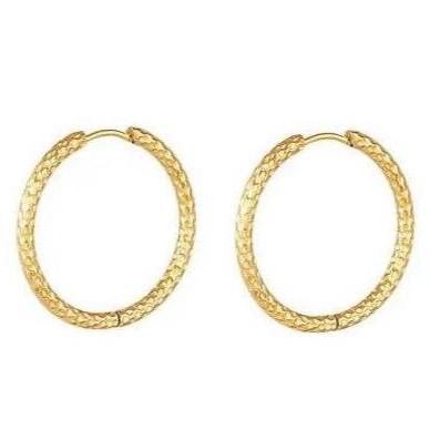 Oorbellen met Patroon goud S