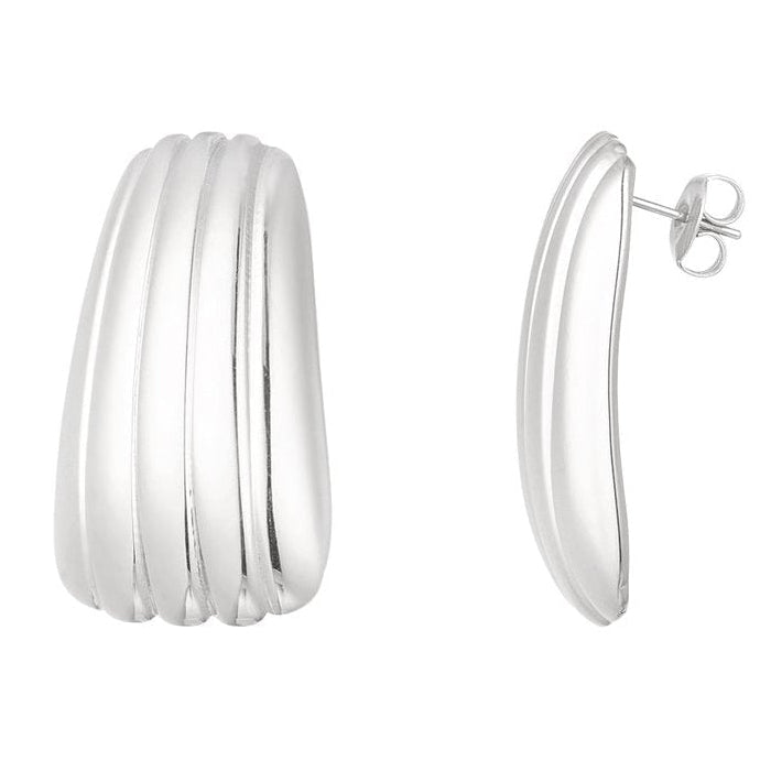 Oorbellen streep zilver