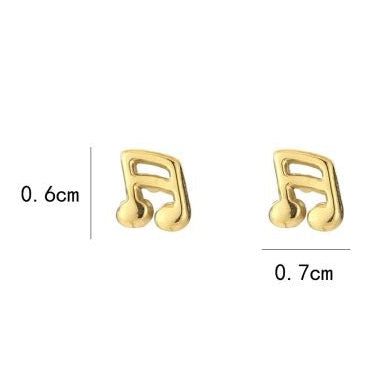 Oorstekers Music Key goud maat