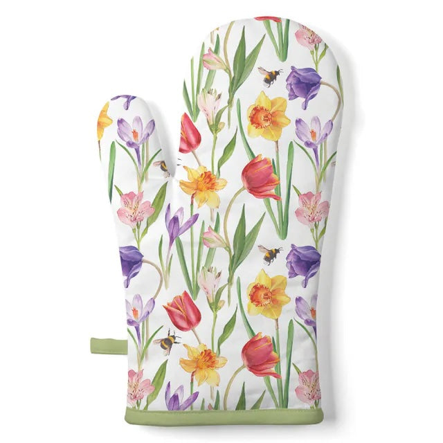 Ovenwant Flowers in Spring wit multi 30x18cm