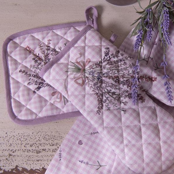 Ovenwant Lavendel paars wit 30x18cm