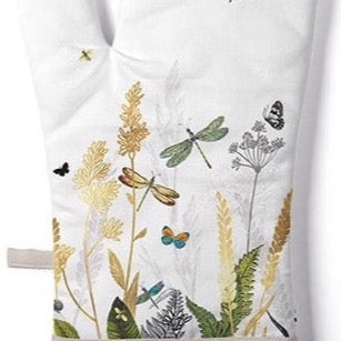 Ovenwant Ornamental Flowers Katoen wit 30x18cm