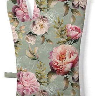 Ovenwant Peonies Katoen groen 30x18cm